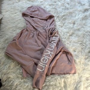 Calvin Klein Performance cropped full zip hoodie
